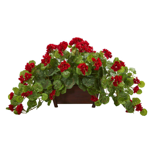 Geranium Artificial Plant in Decorative Planter