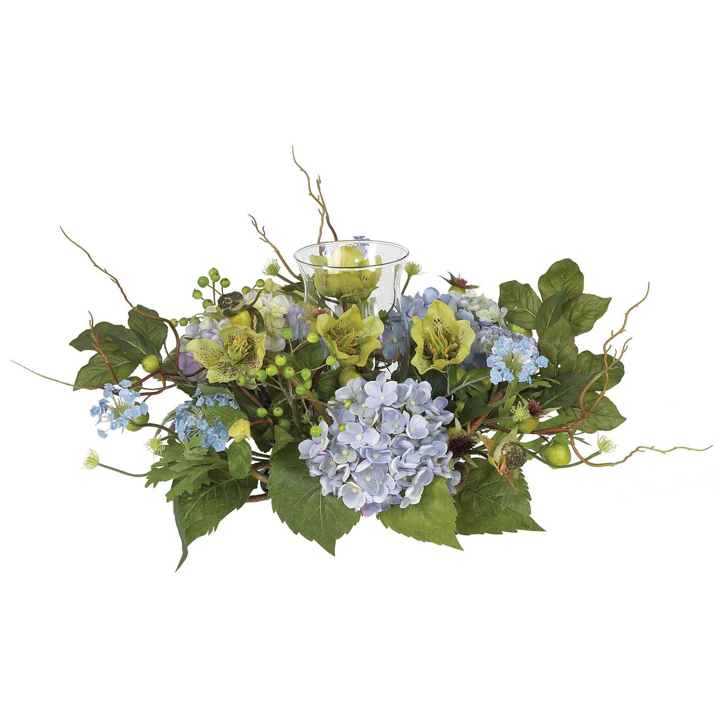 Bougeoir hortensia pour centre de table