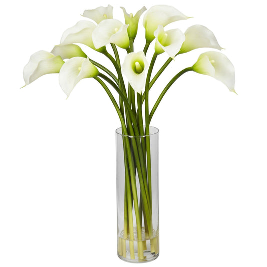 Arrangement floral en soie de mini lys calla