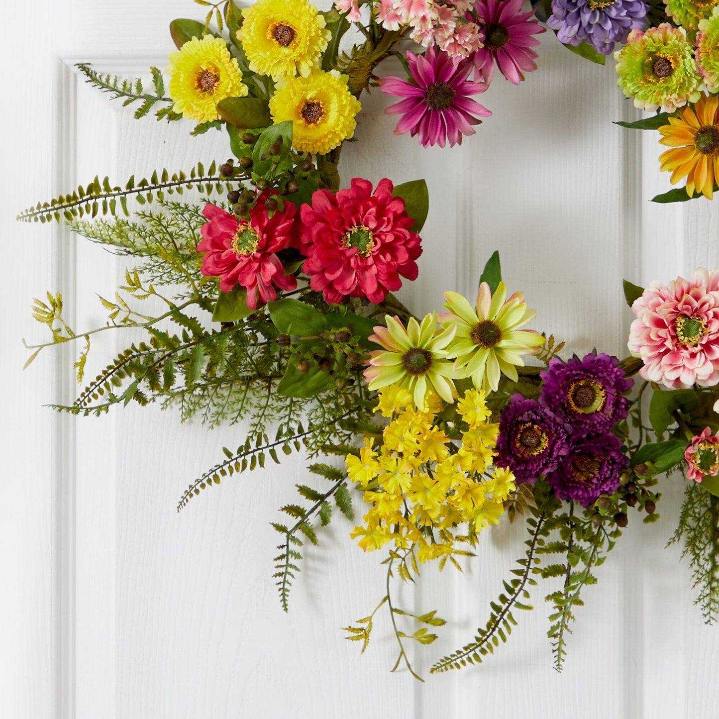 Couronne de fleurs mélangées