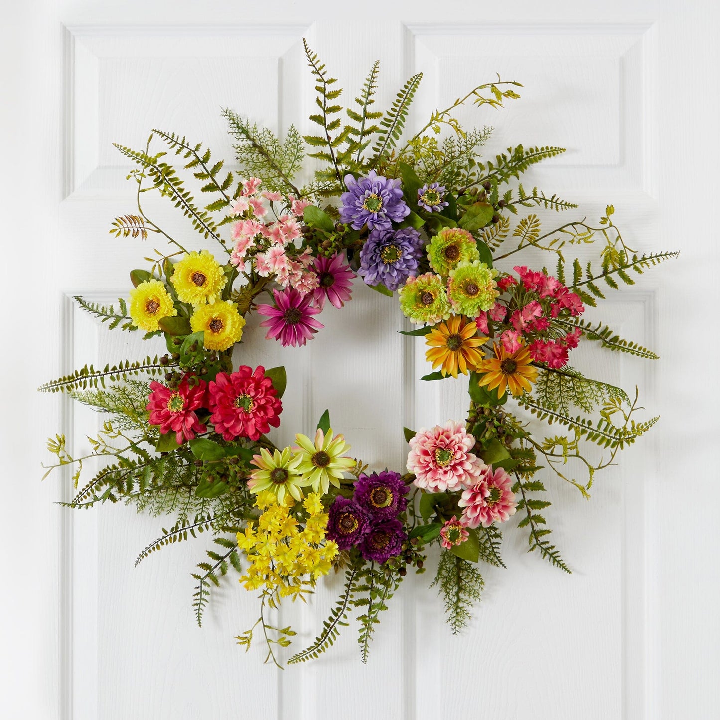 Couronne de fleurs mélangées