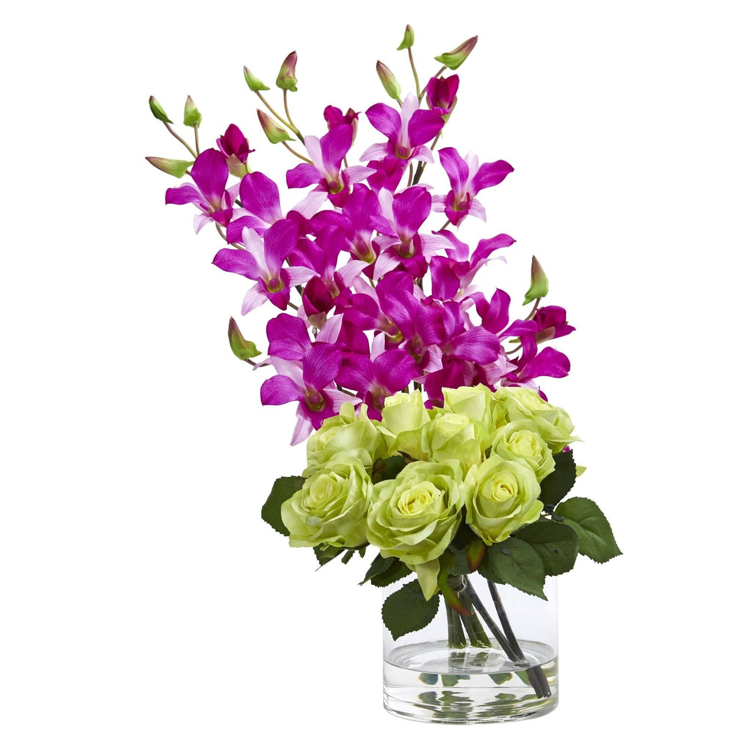 Rose & Dendrobium Orchid Artificial Arrangement