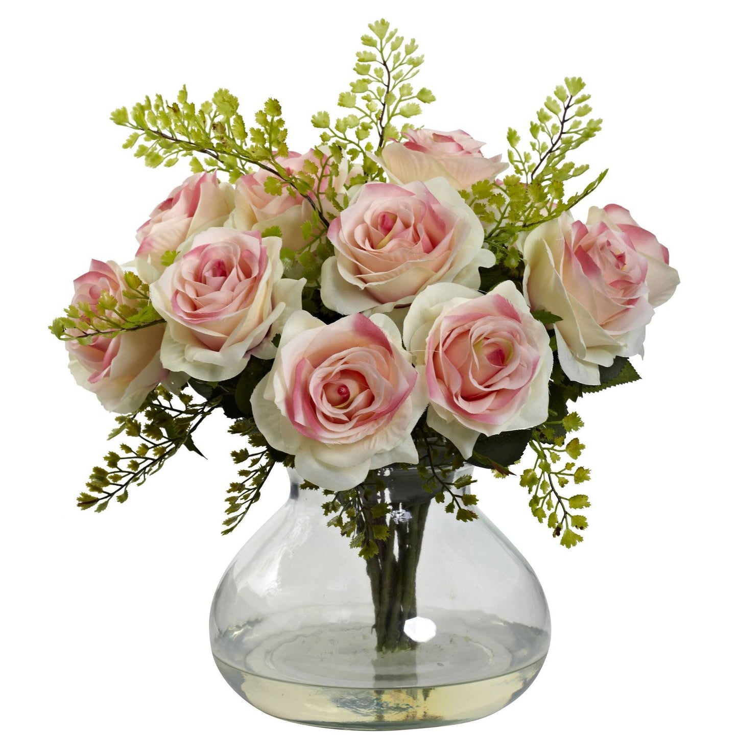 Arrangement capillaire Rose &amp; Maiden avec vase