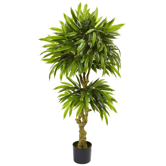 Arbre artificiel Slim Mango résistant aux UV (intérieur/extérieur)