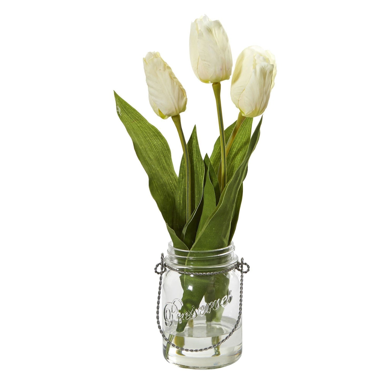 Arrangement artificiel de tulipes dans un pot (lot de 2)