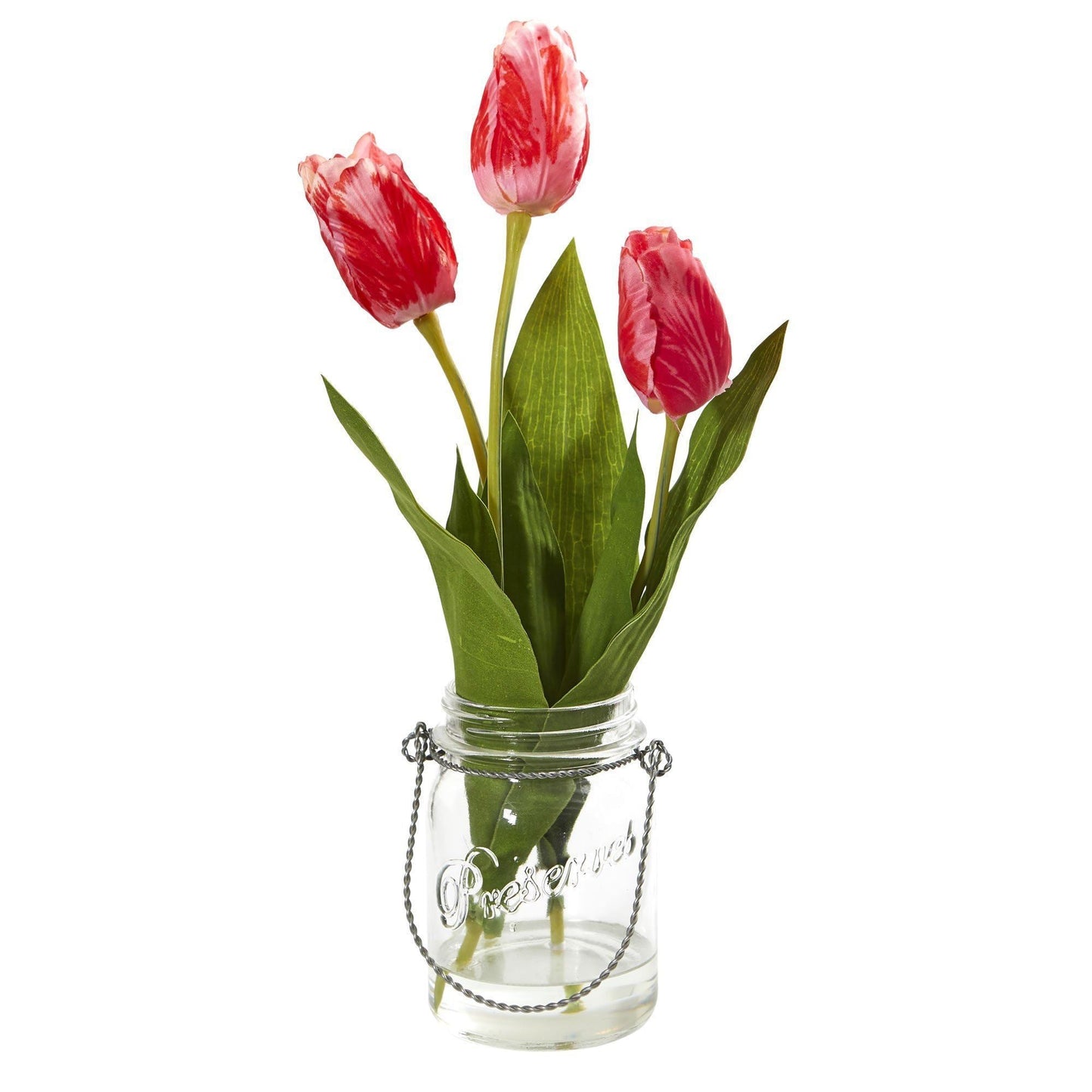 Arrangement artificiel de tulipes dans un pot (lot de 2)