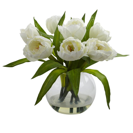 Arrangement de tulipes avec vase