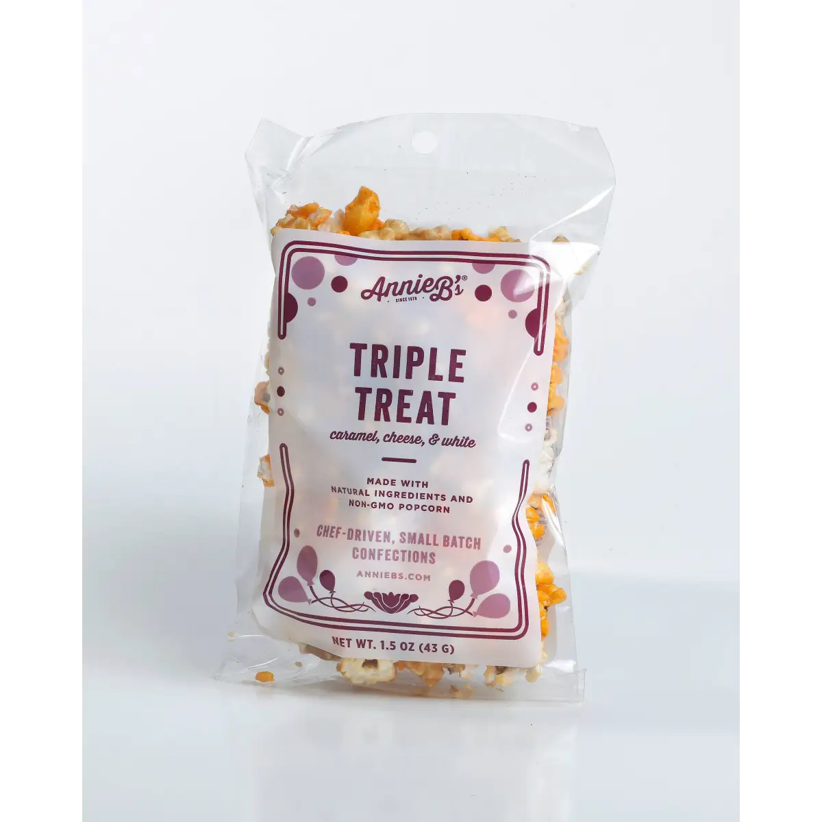 Artisan Popcorn - Small Bag - Cheddar Caramel - Triple Treat - Annie B’s