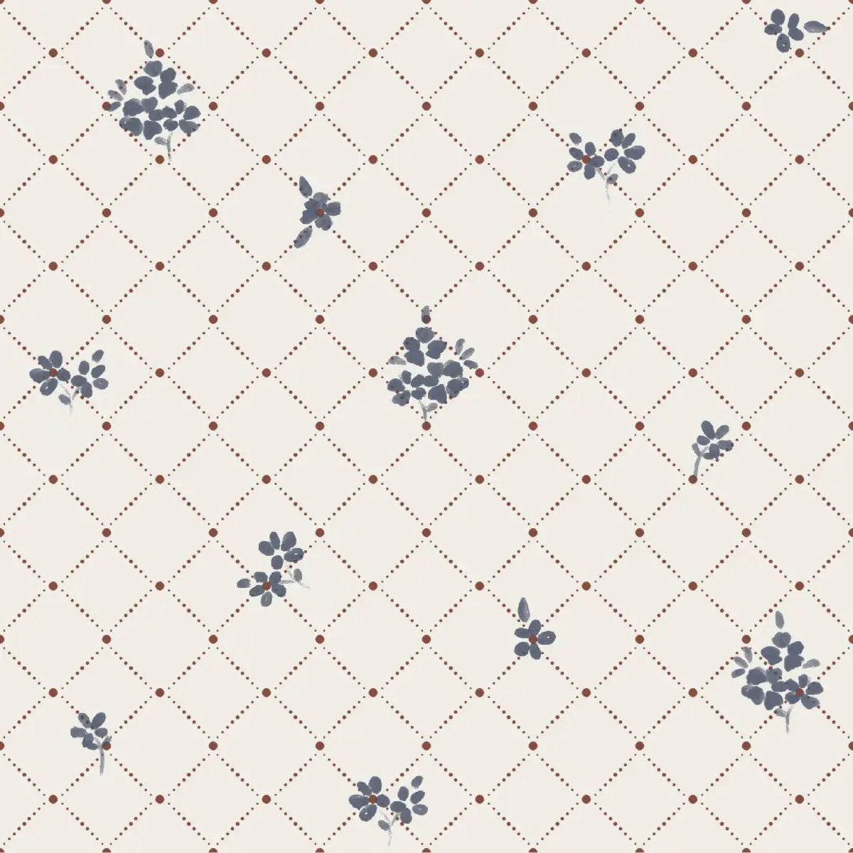 Asa Wallpaper - Flower Trellis - Loomwell Home Goods