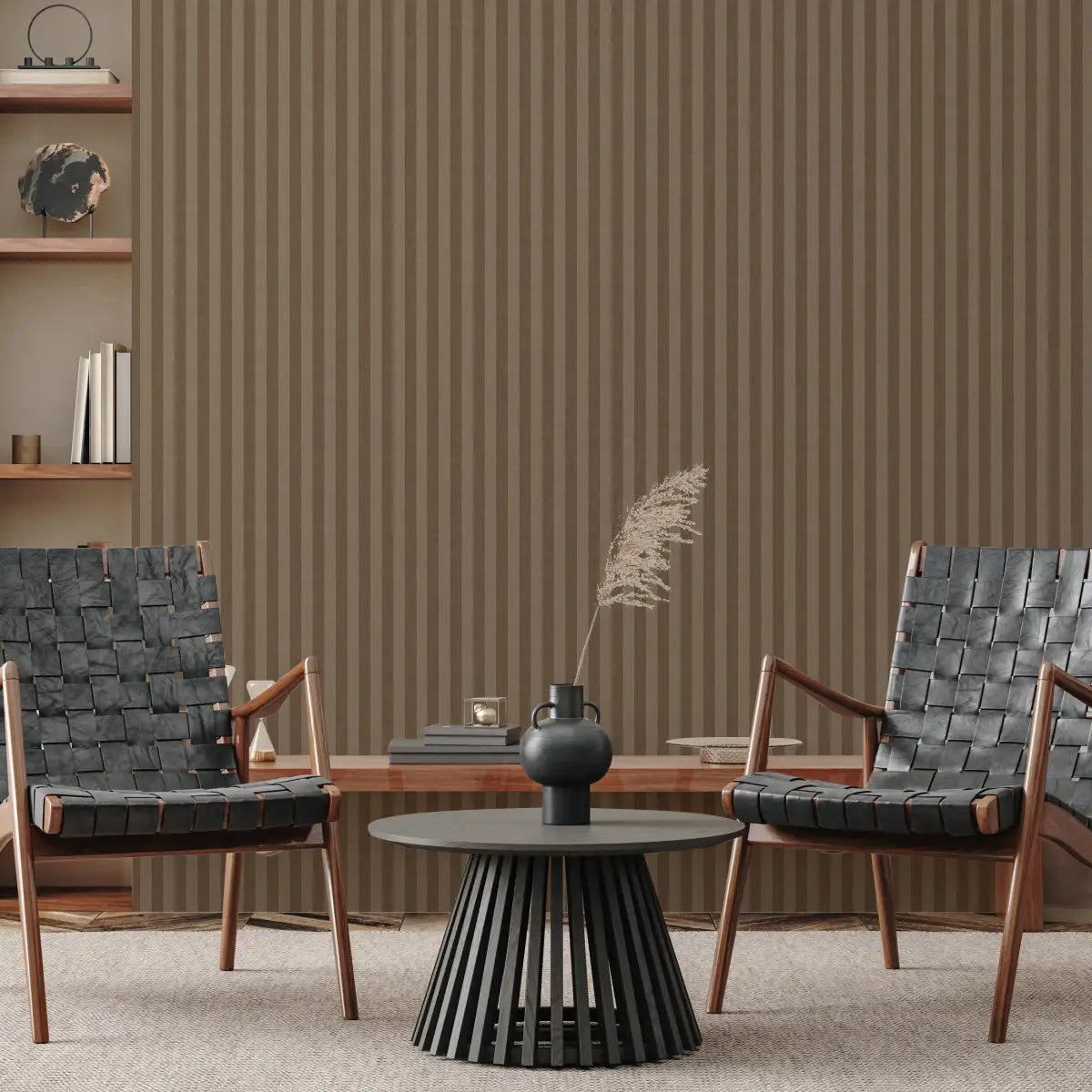 Ashbury Stripe Wallpaper by Safari Natalia x Taddy Mikelaites - Loomwell Home Goods