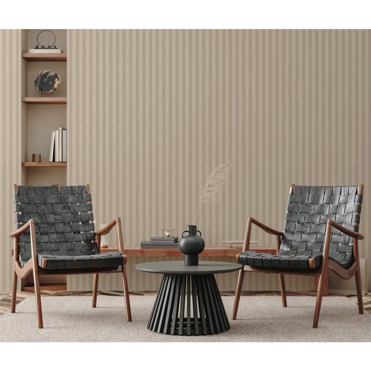 Ashbury Stripe Wallpaper by Safari Natalia x Taddy Mikelaites - Loomwell Home Goods