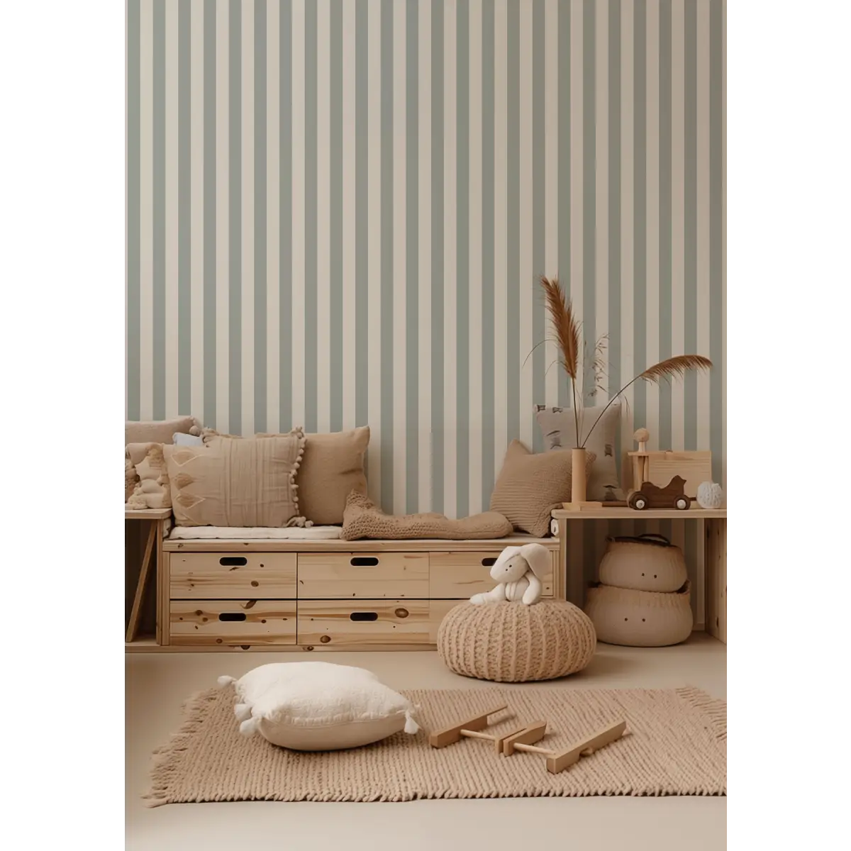 Atlas Wallpaper - Bold Stripes - by Hufton Studio - Loomwell Home Goods