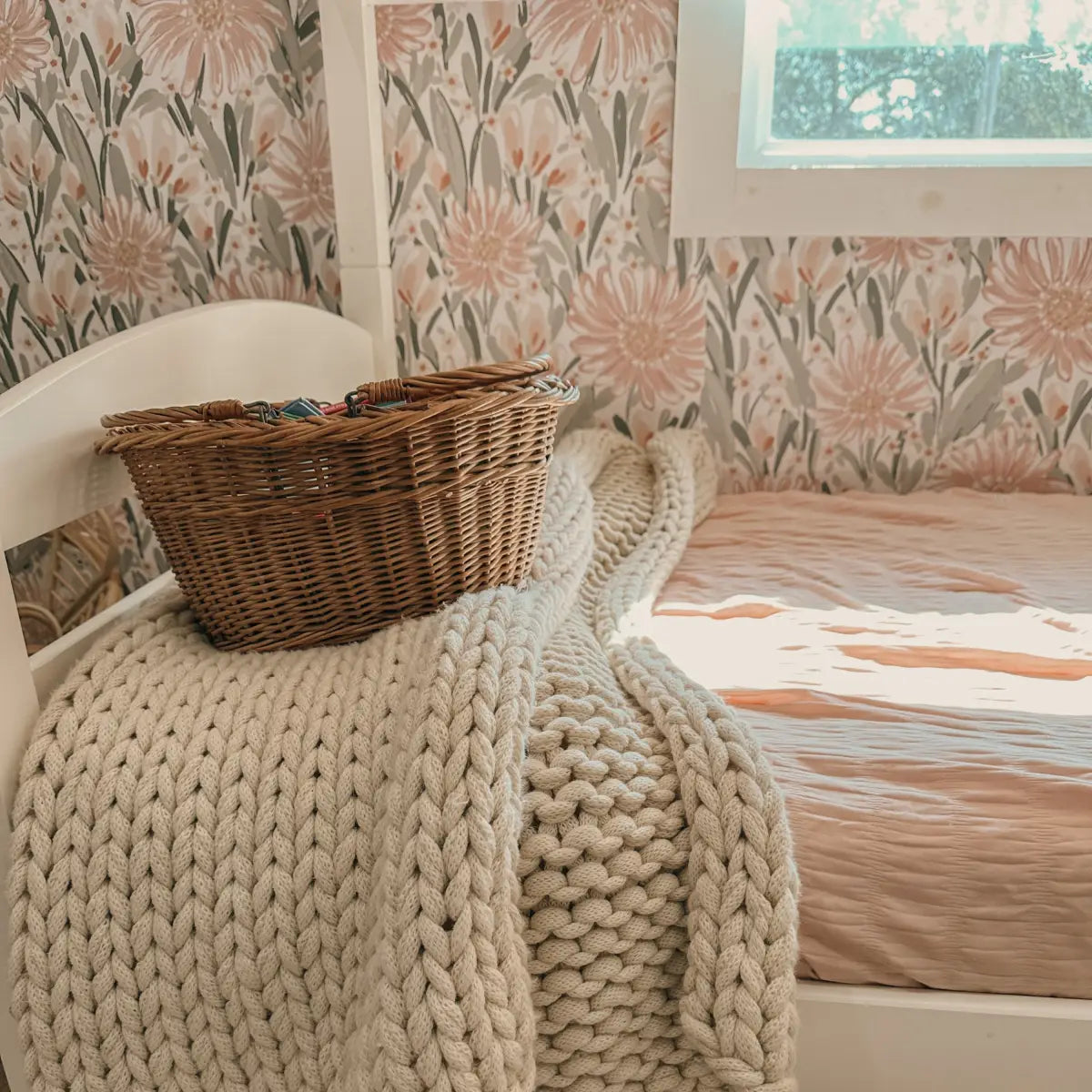 Auden Wallpaper - Pink Flower Joy - by Hufton Studio - Loomwell Home Goods