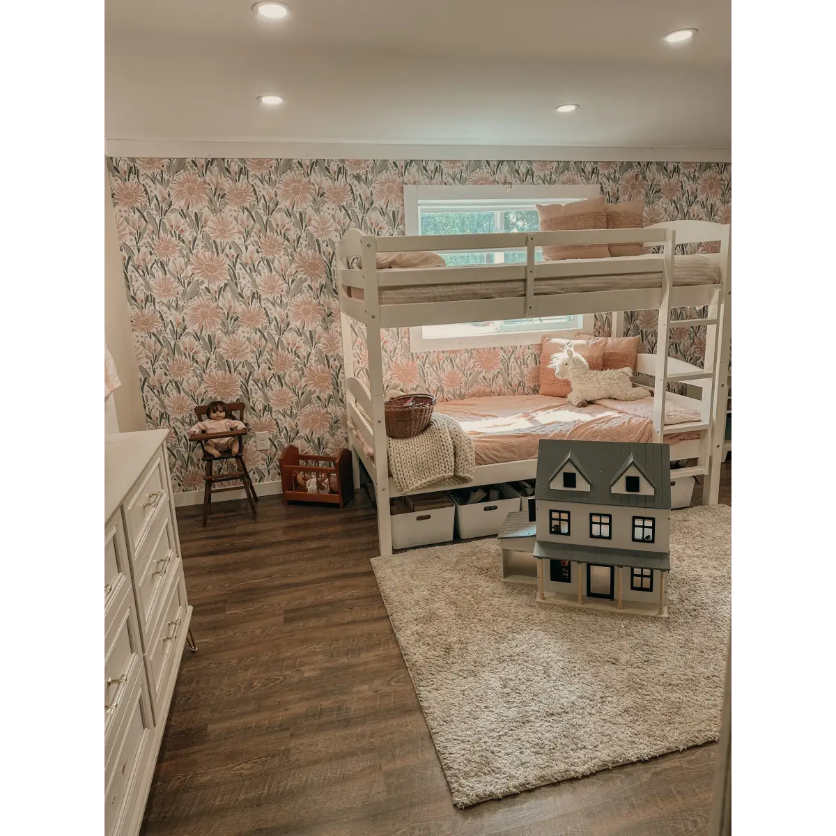 Auden Wallpaper - Pink Flower Joy - by Hufton Studio - Loomwell Home Goods