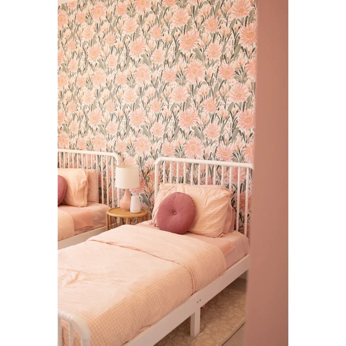 Auden Wallpaper - Pink Flower Joy - by Hufton Studio - Loomwell Home Goods