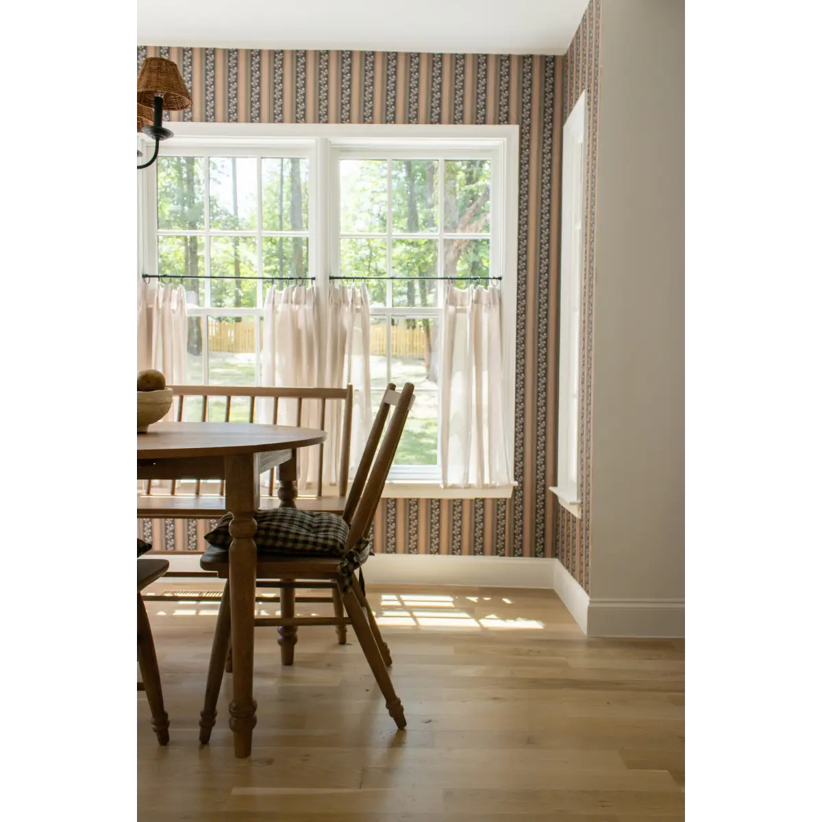 Auggie Wallpaper - Floral Stripe - by Bloomery Decor - Loomwell Home Goods