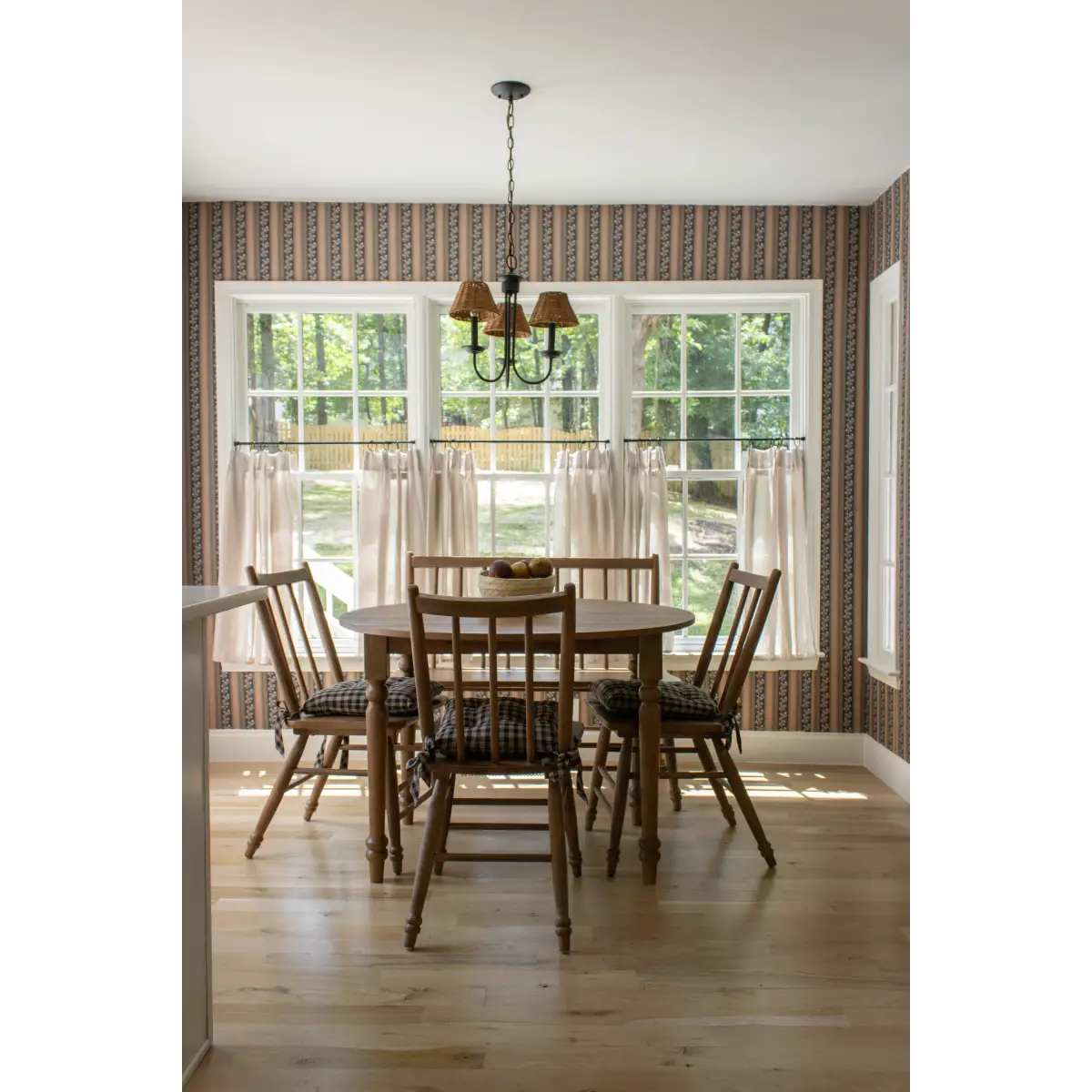 Auggie Wallpaper - Floral Stripe - by Bloomery Decor - Loomwell Home Goods