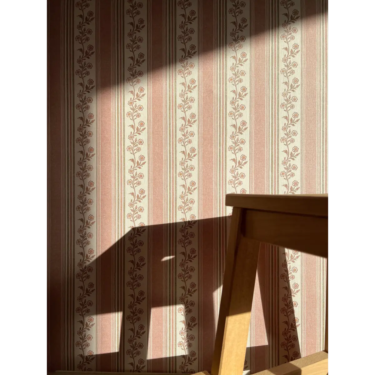 Auggie Wallpaper - Floral Stripe - by Bloomery Decor - Loomwell Home Goods