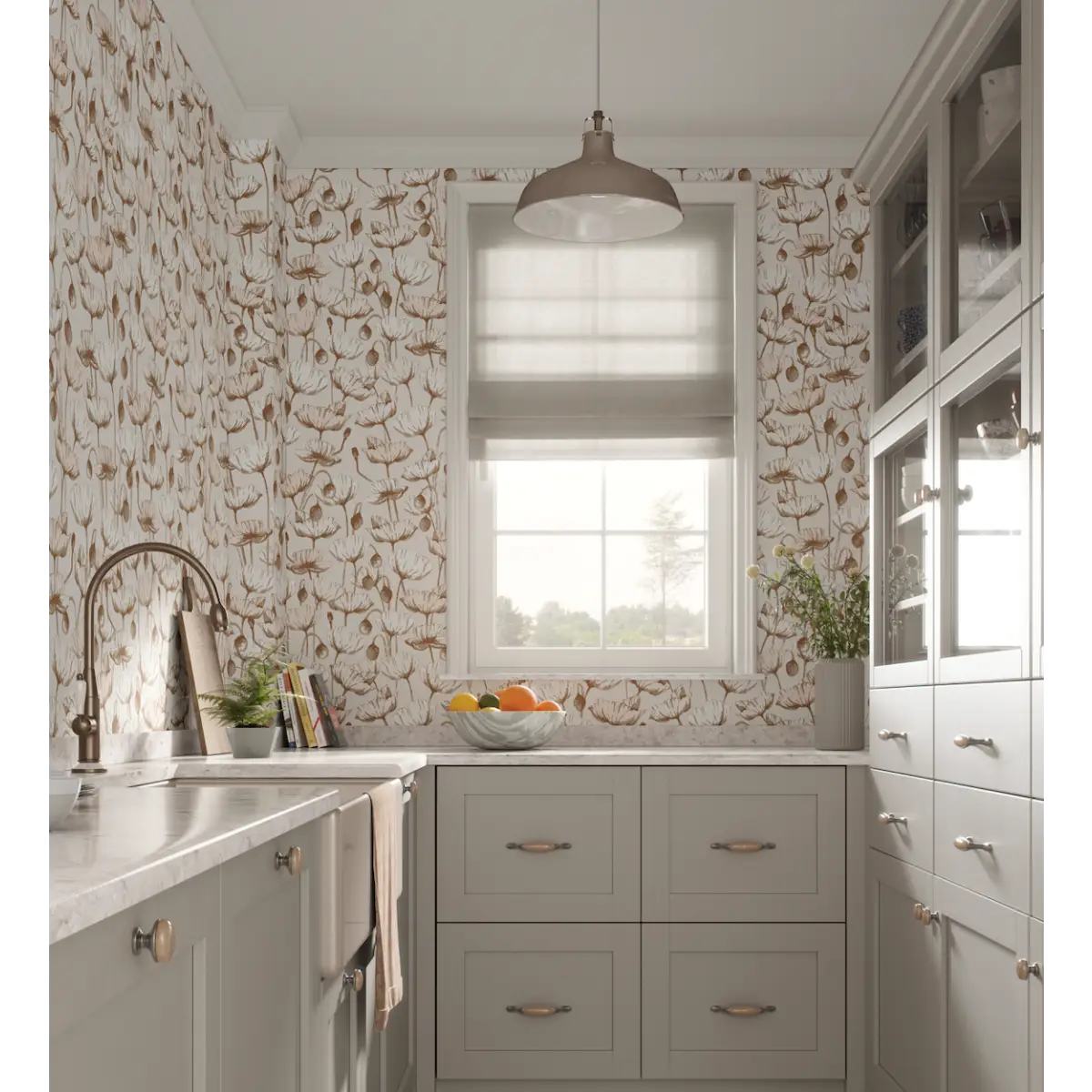 Aurora Wallpaper - Poppies - by Melissa Johnson Design - Loomwell Home Goods