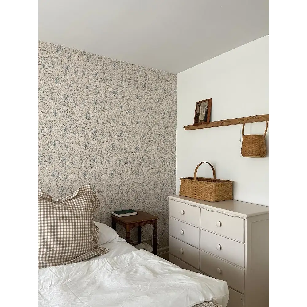 Austen Wallpaper - Botanical Tulips Drawings - by Of Lilies and Fields - Loomwell Home Goods