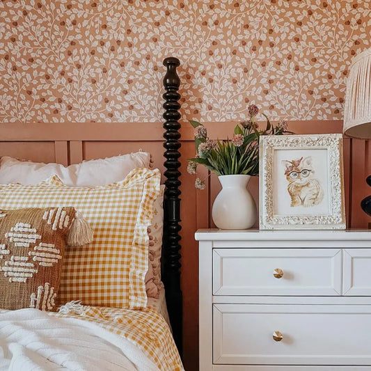 Autumn Wallpaper - Oak Leaves and Acorns - by Micush - Loomwell Home Goods