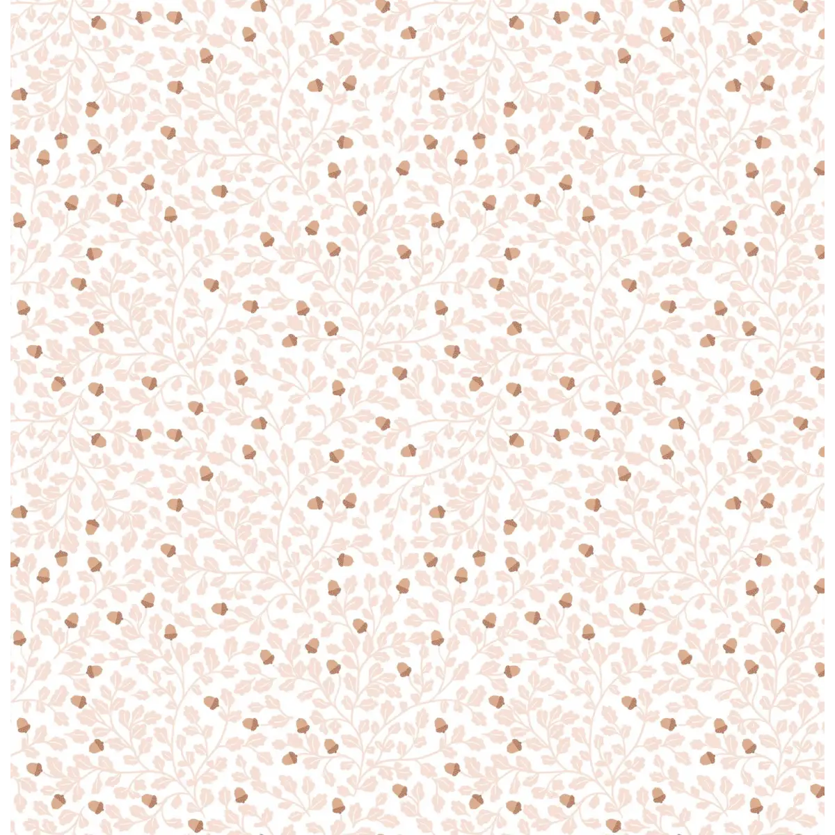 Autumn Wallpaper - Oak Leaves and Acorns - by Micush - Sample 1 foot by 1 foot / Light - Loomwell Home Goods