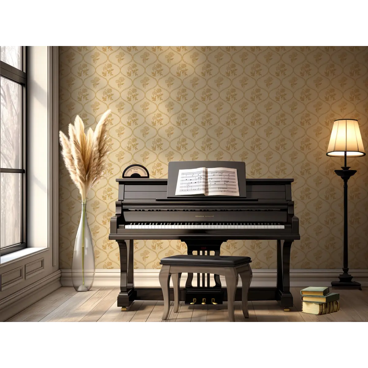 Avenly Wallpaper - Curvy Flowers - by Yorkville Studio - Loomwell Home Goods