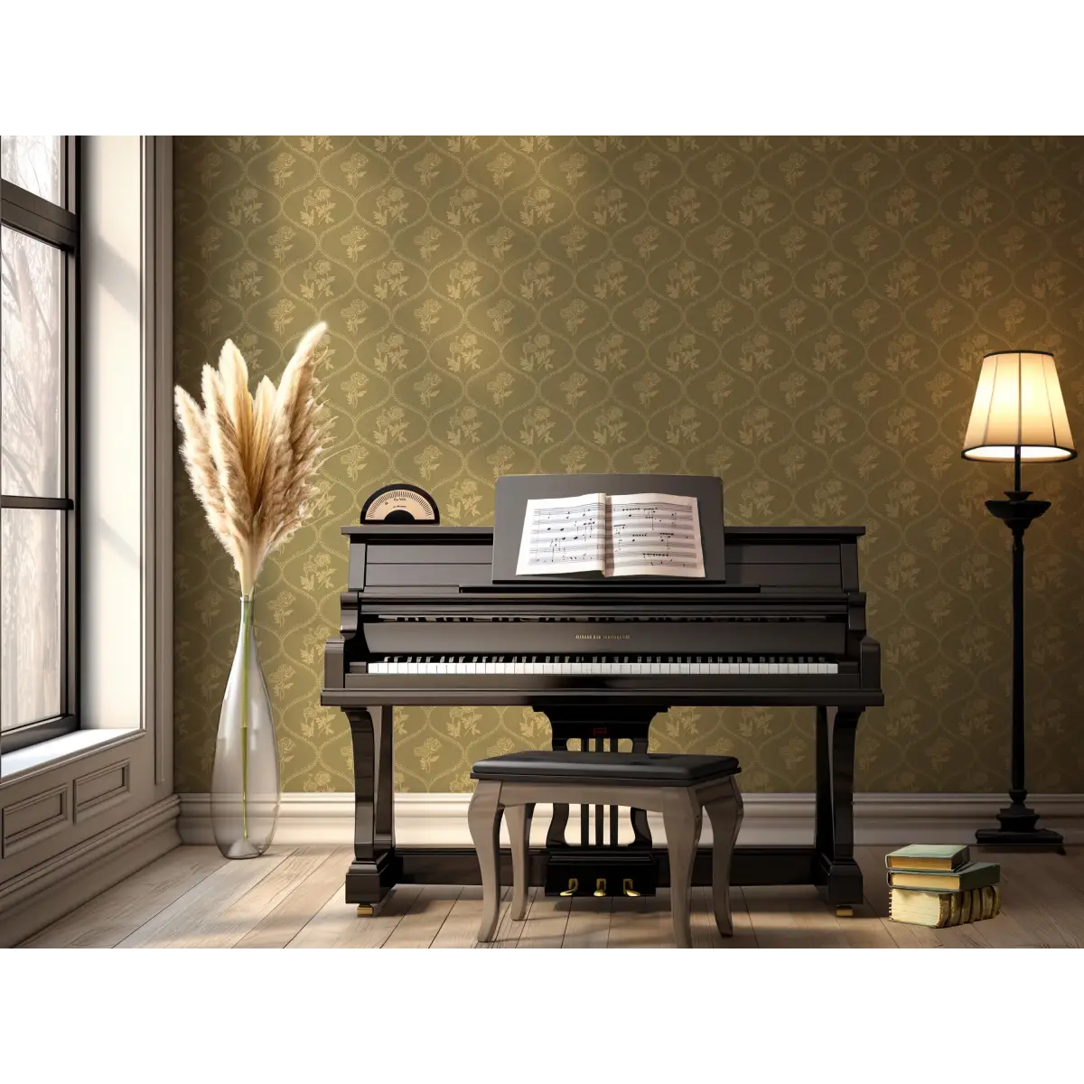 Avenly Wallpaper - Curvy Flowers - by Yorkville Studio - Loomwell Home Goods