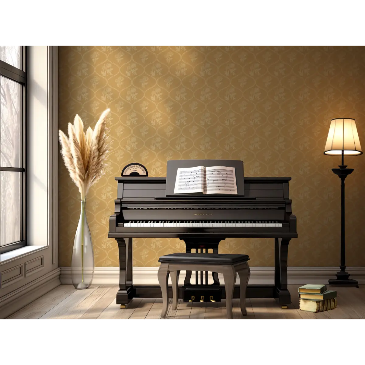 Avenly Wallpaper - Curvy Flowers - by Yorkville Studio - Loomwell Home Goods