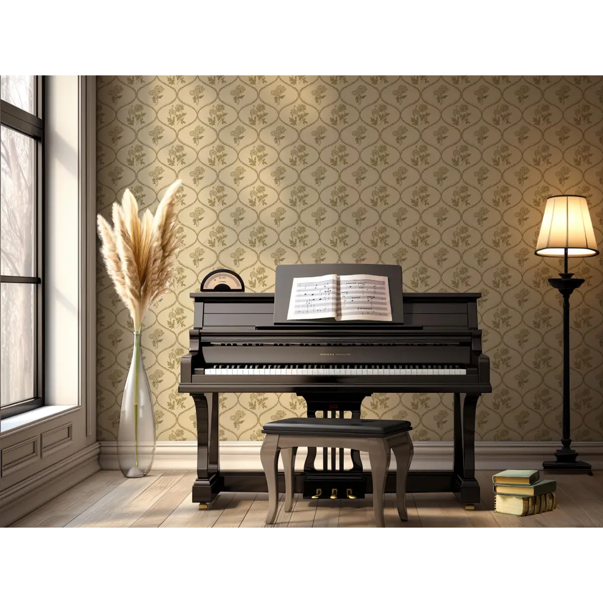 Avenly Wallpaper - Curvy Flowers - by Yorkville Studio - Loomwell Home Goods