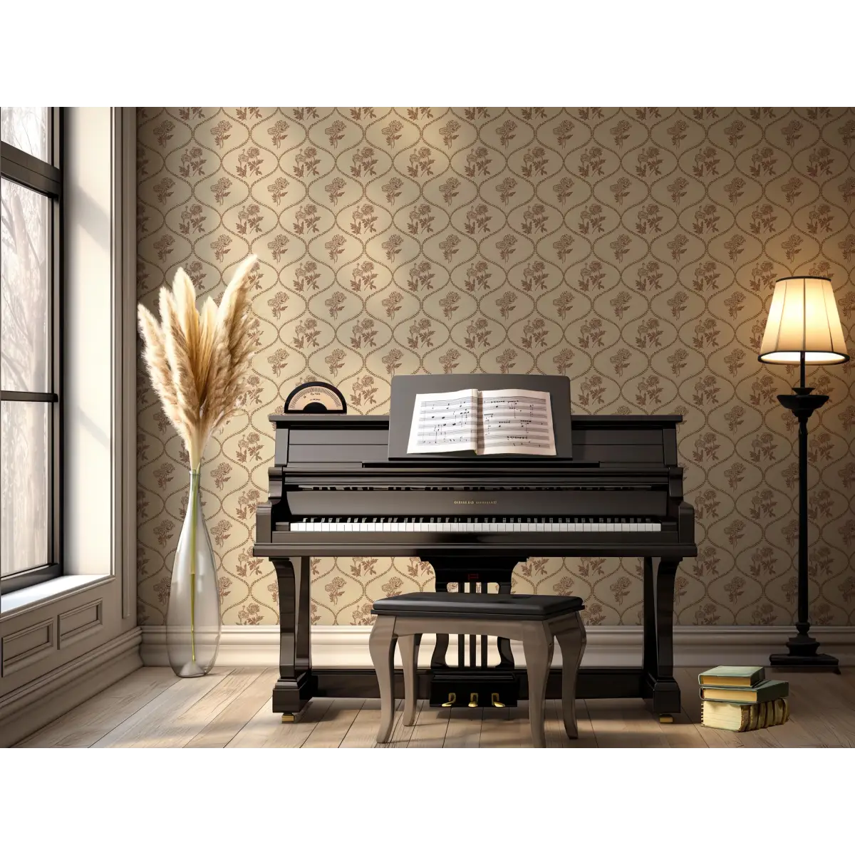 Avenly Wallpaper - Curvy Flowers - by Yorkville Studio - Loomwell Home Goods