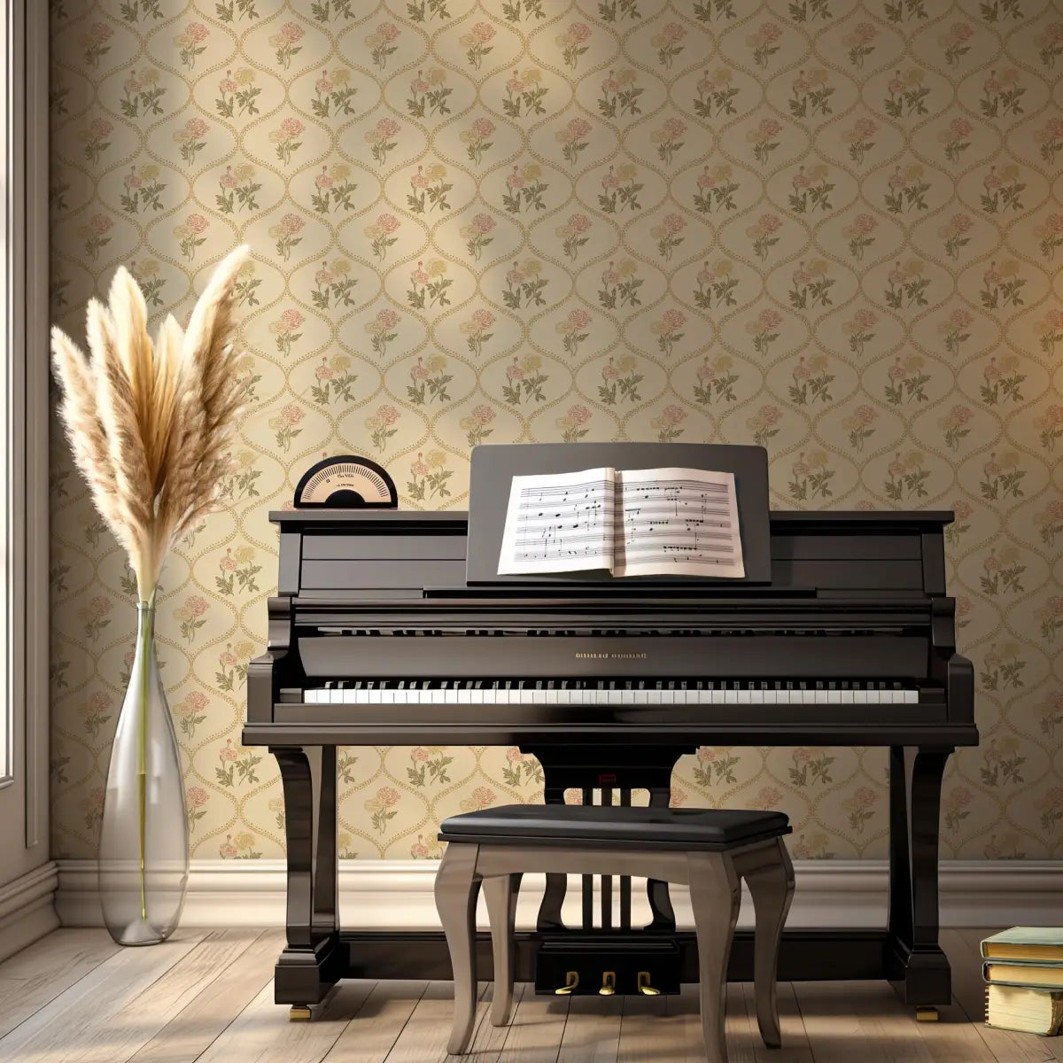 Avenly Wallpaper - Curvy Flowers - by Yorkville Studio - Loomwell Home Goods
