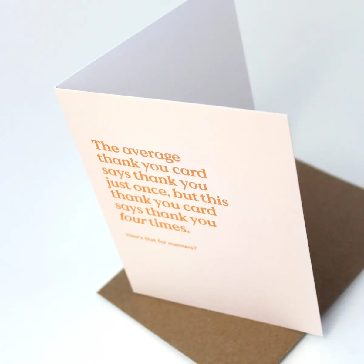 Funny Thank You Card - The Average Thank You Card... - Inklings Paperie