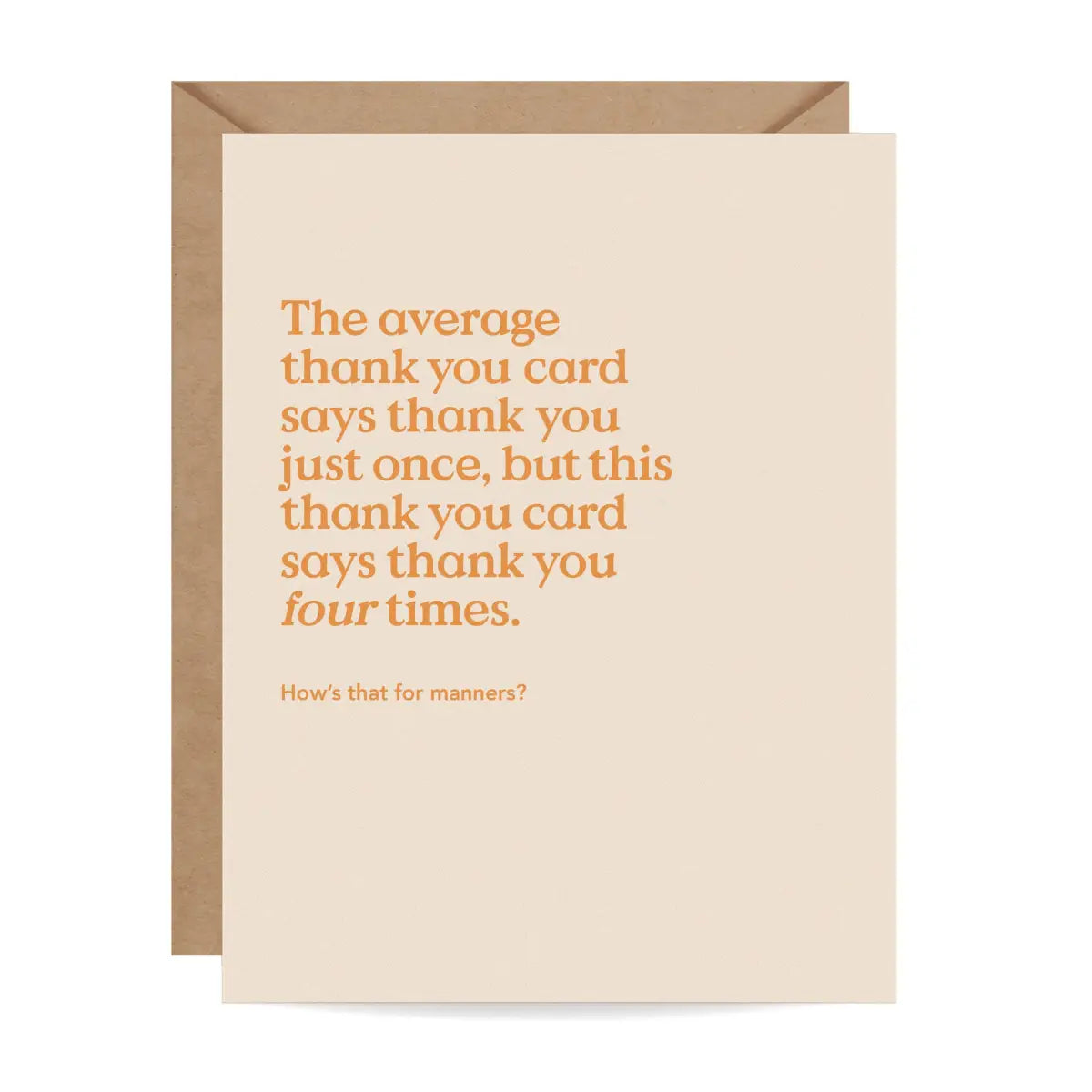 Funny Thank You Card - The Average Thank You Card... - Inklings Paperie