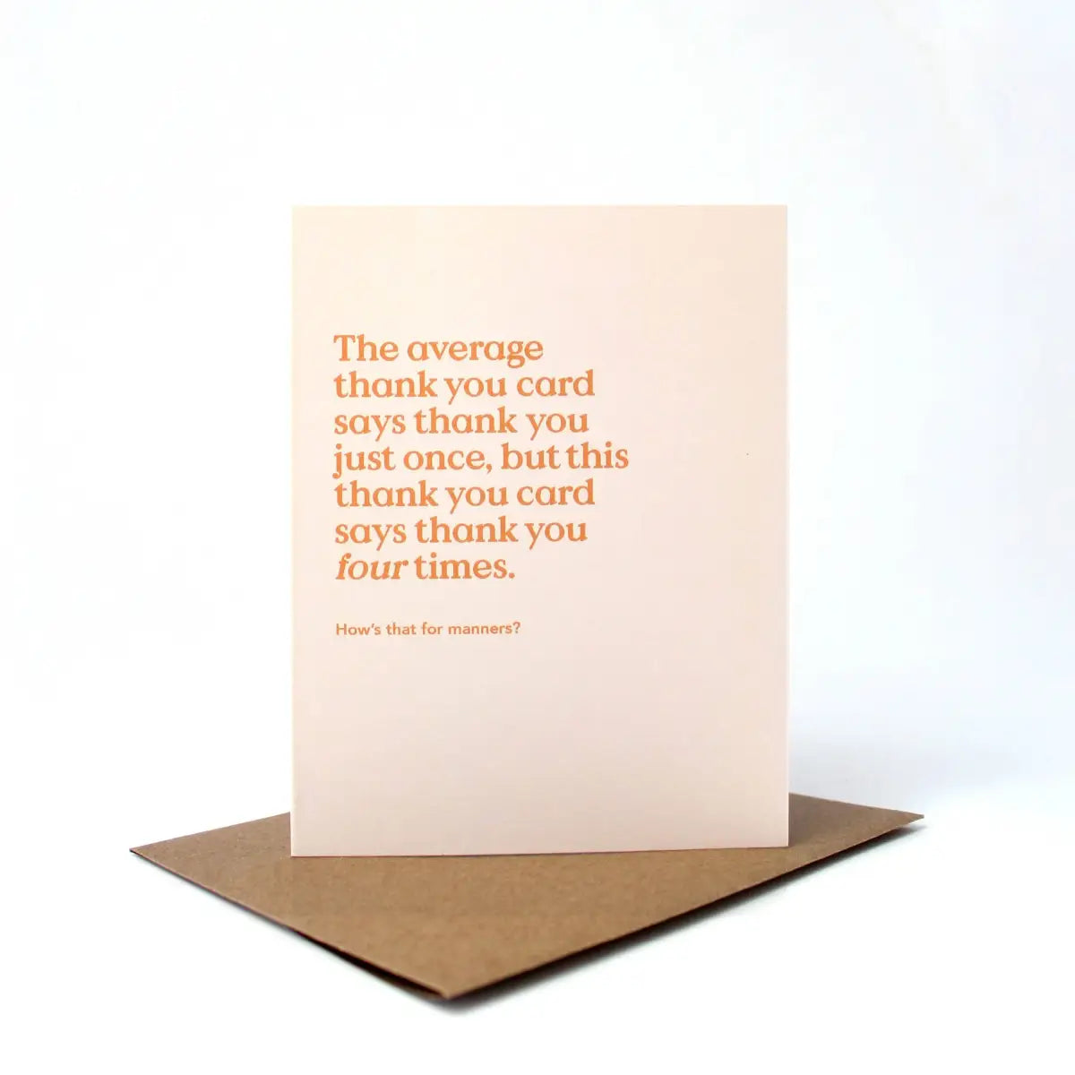 Funny Thank You Card - The Average Thank You Card... - Inklings Paperie