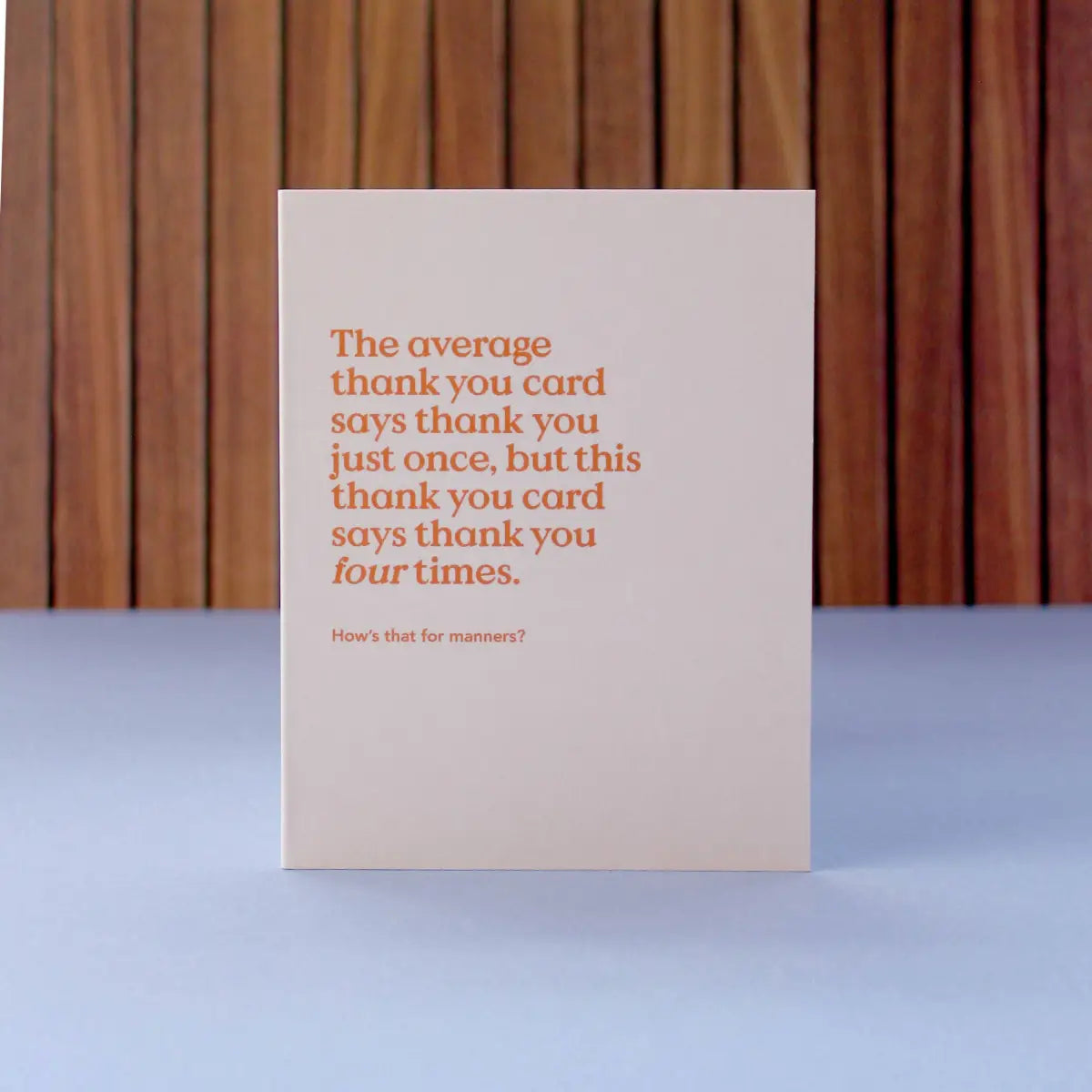 Funny Thank You Card - The Average Thank You Card... - Inklings Paperie