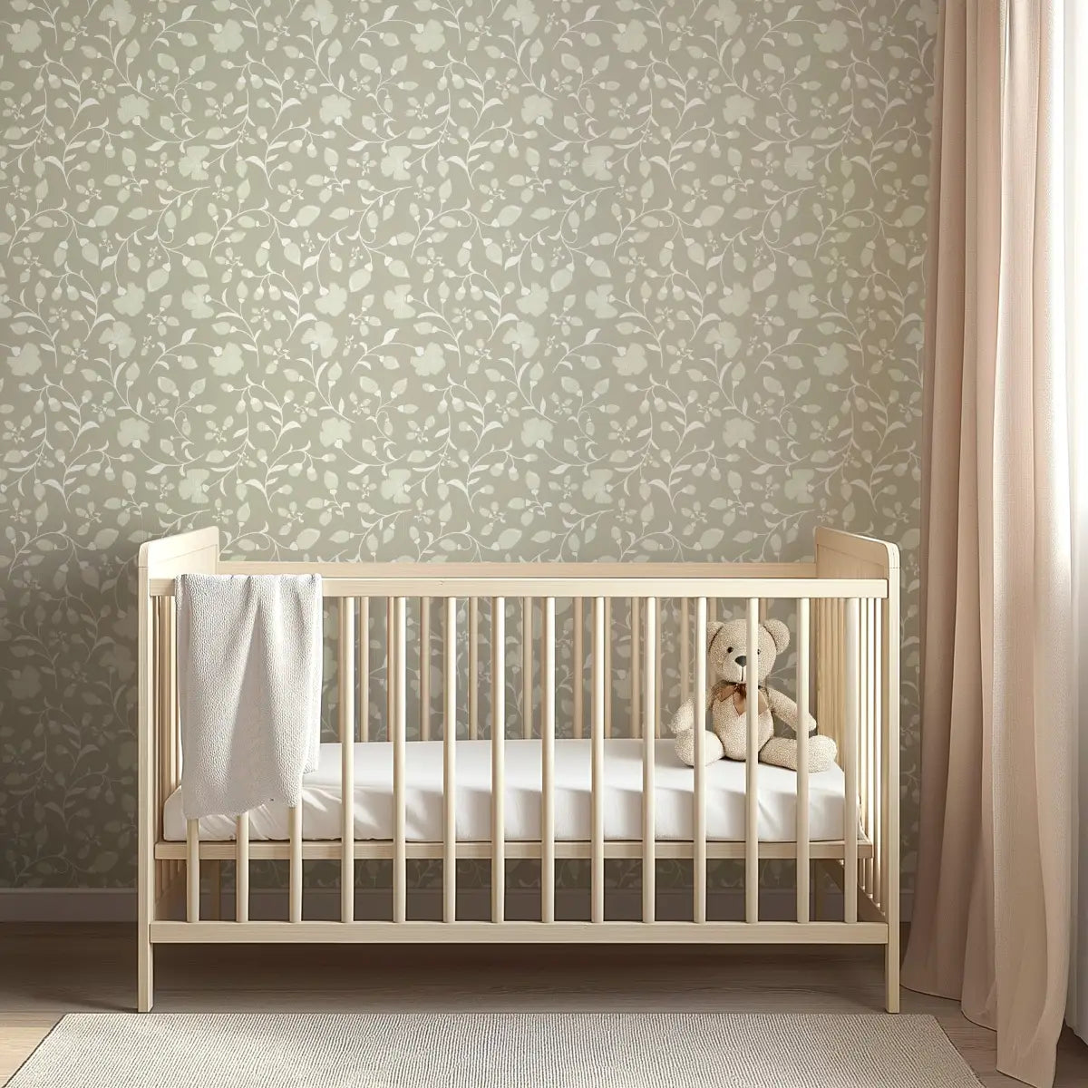 Avie Wallpaper - Simple Flower Vines - by Danelys Sidron - Loomwell Home Goods