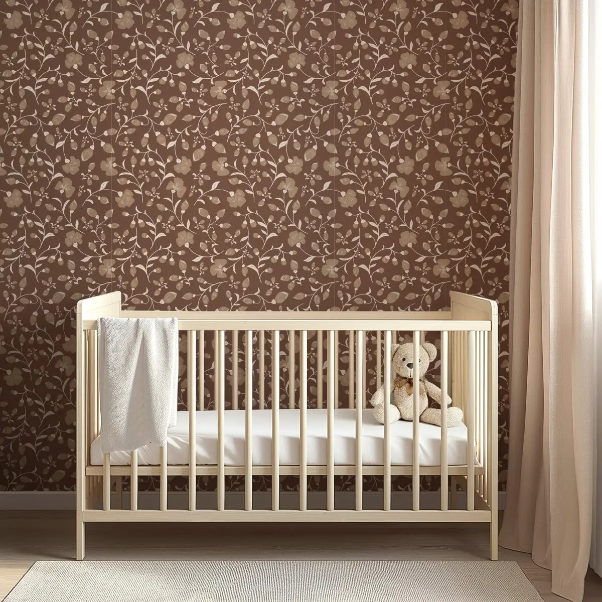 Avie Wallpaper - Simple Flower Vines - by Danelys Sidron - Loomwell Home Goods