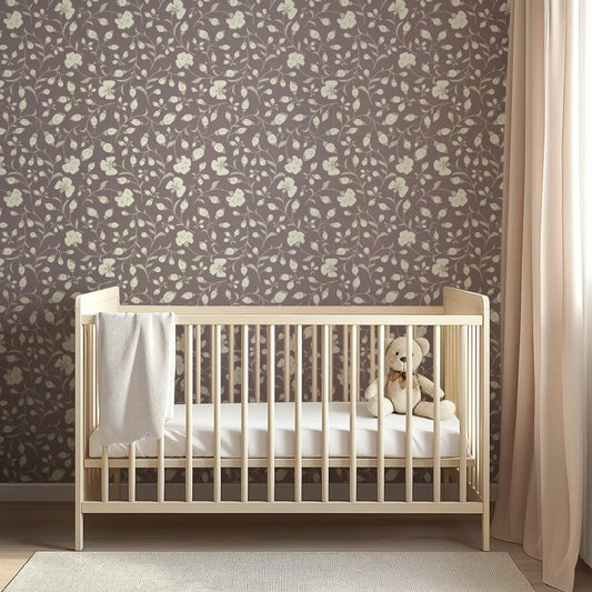 Avie Wallpaper - Simple Flower Vines - by Danelys Sidron - Loomwell Home Goods