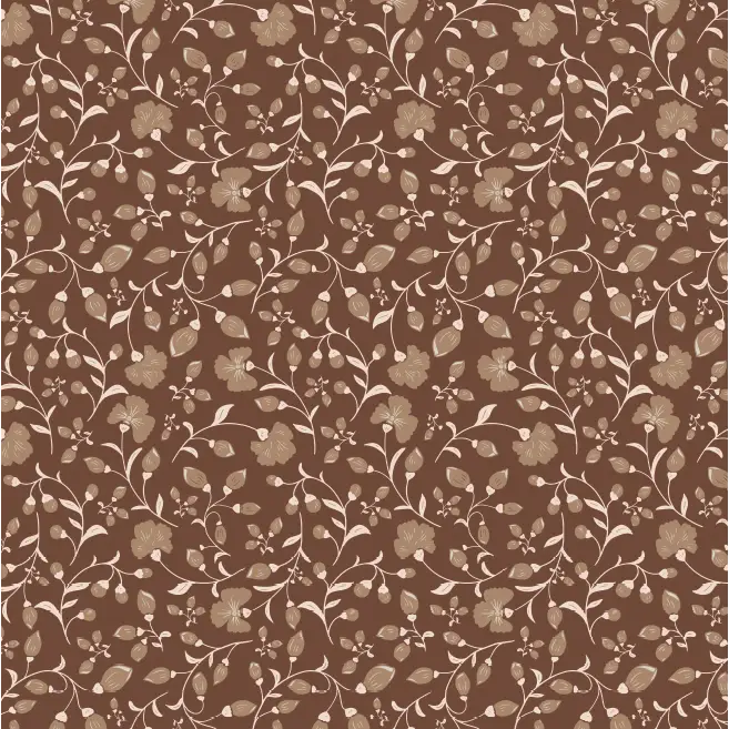 Avie Wallpaper - Simple Flower Vines - by Danelys Sidron - Sample 1 foot by 1 foot / Burgundy - Loomwell Home Goods