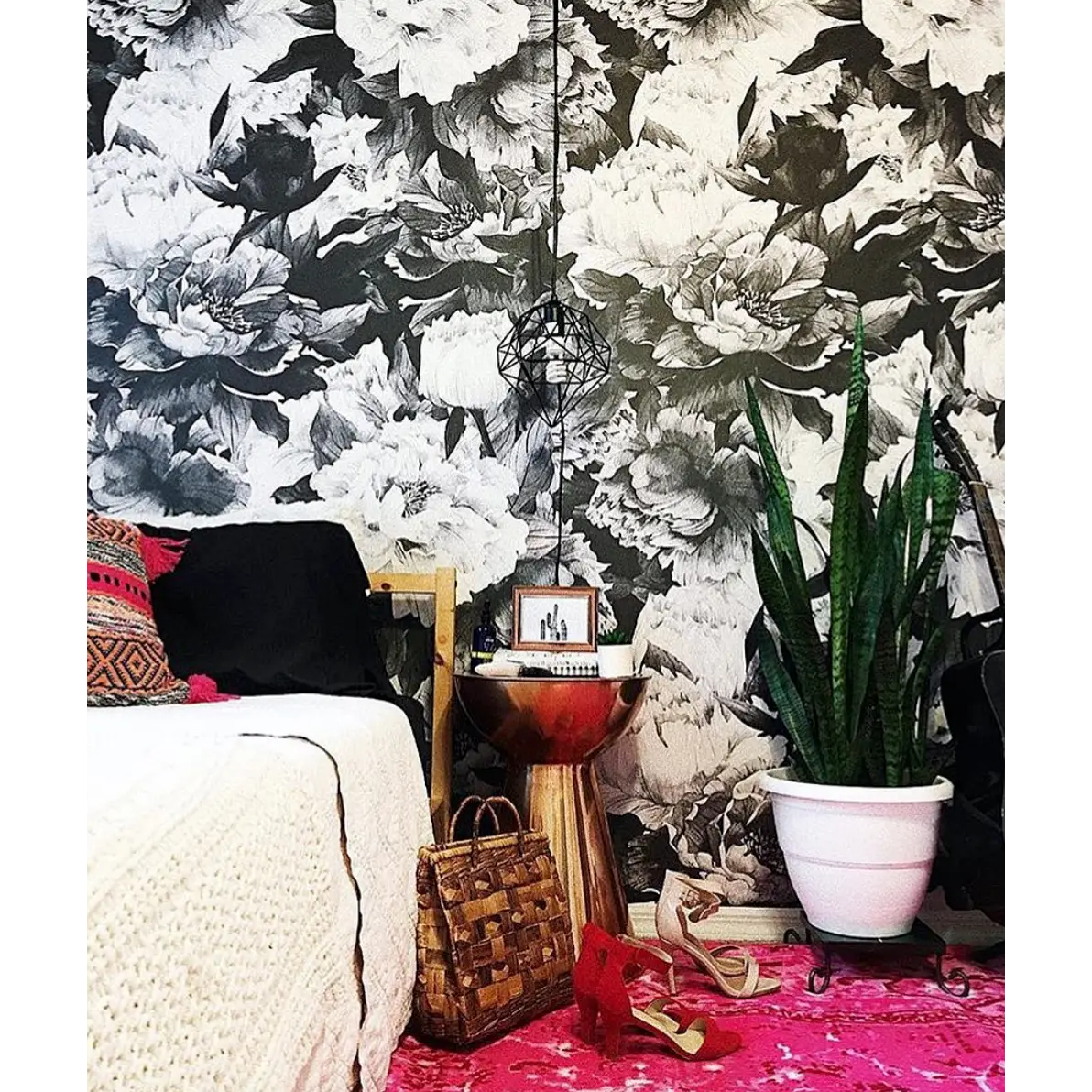 Avril Wallpaper - Bold Elegant Floral - Large Scale - Loomwell Home Goods