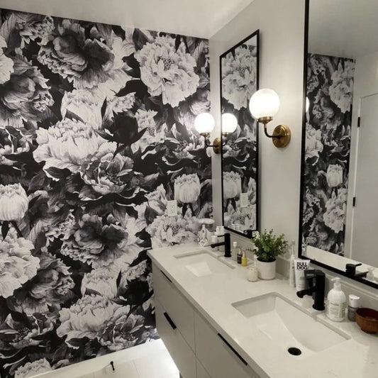 Avril Wallpaper - Bold Elegant Floral - Large Scale - Loomwell Home Goods