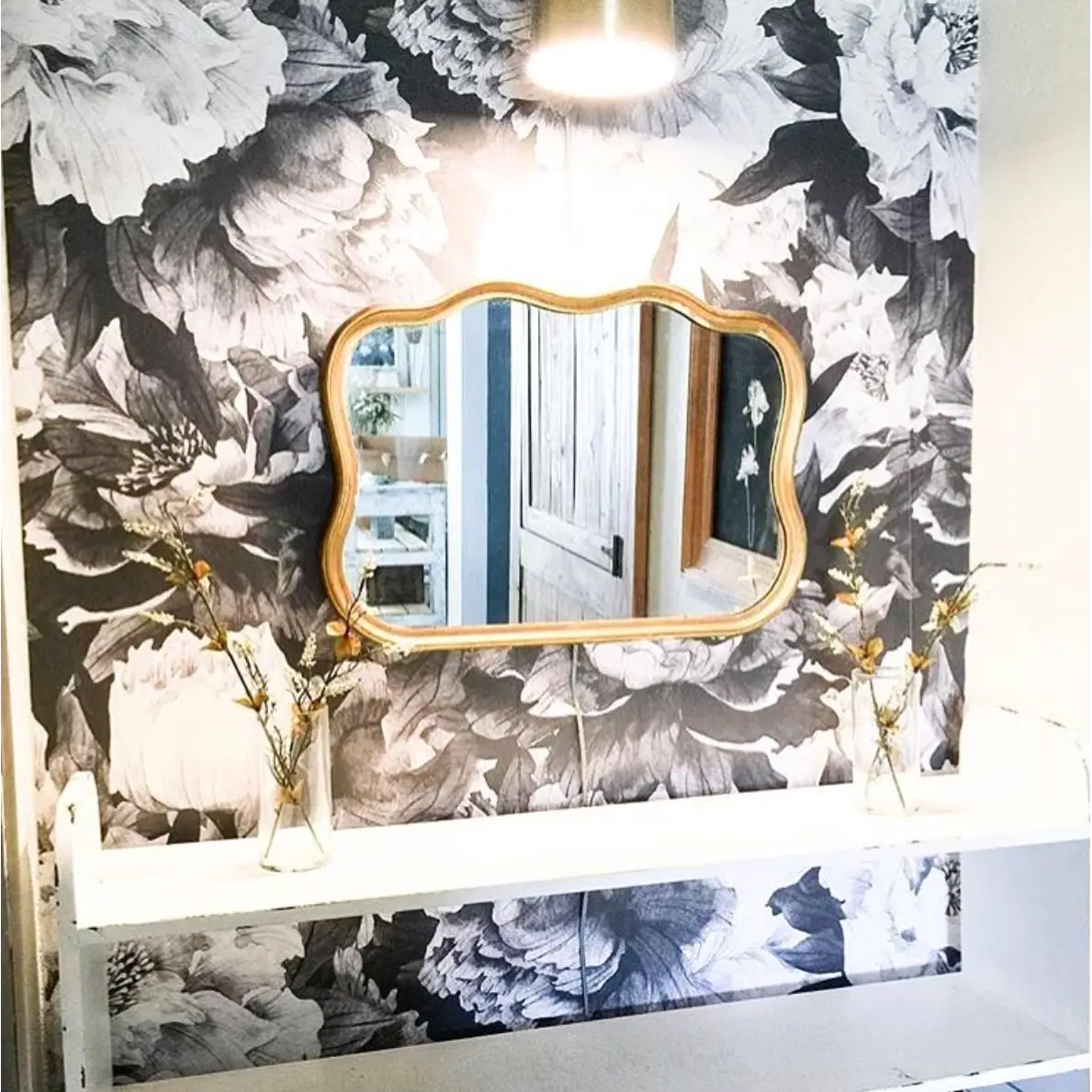 Avril Wallpaper - Bold Elegant Floral - Large Scale - Loomwell Home Goods