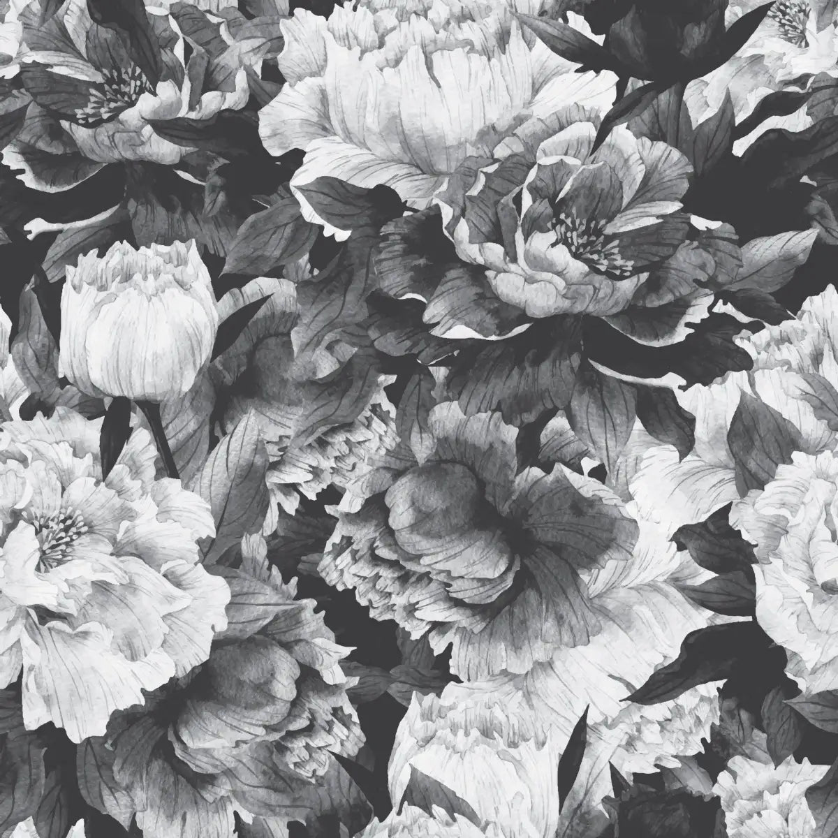Avril Wallpaper - Bold Elegant Floral - Large Scale - Sample 1 foot by 1 foot - Loomwell Home Goods