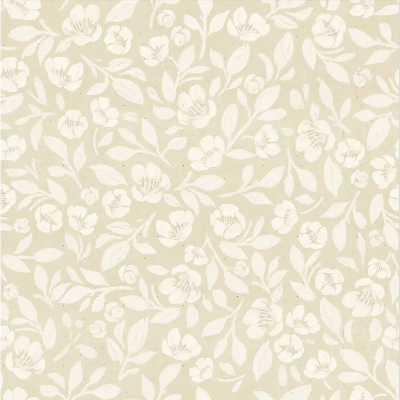 Aynsley Wallpaper - Simple Flowers - Sample 1 foot by 1 foot - Loomwell Home Goods