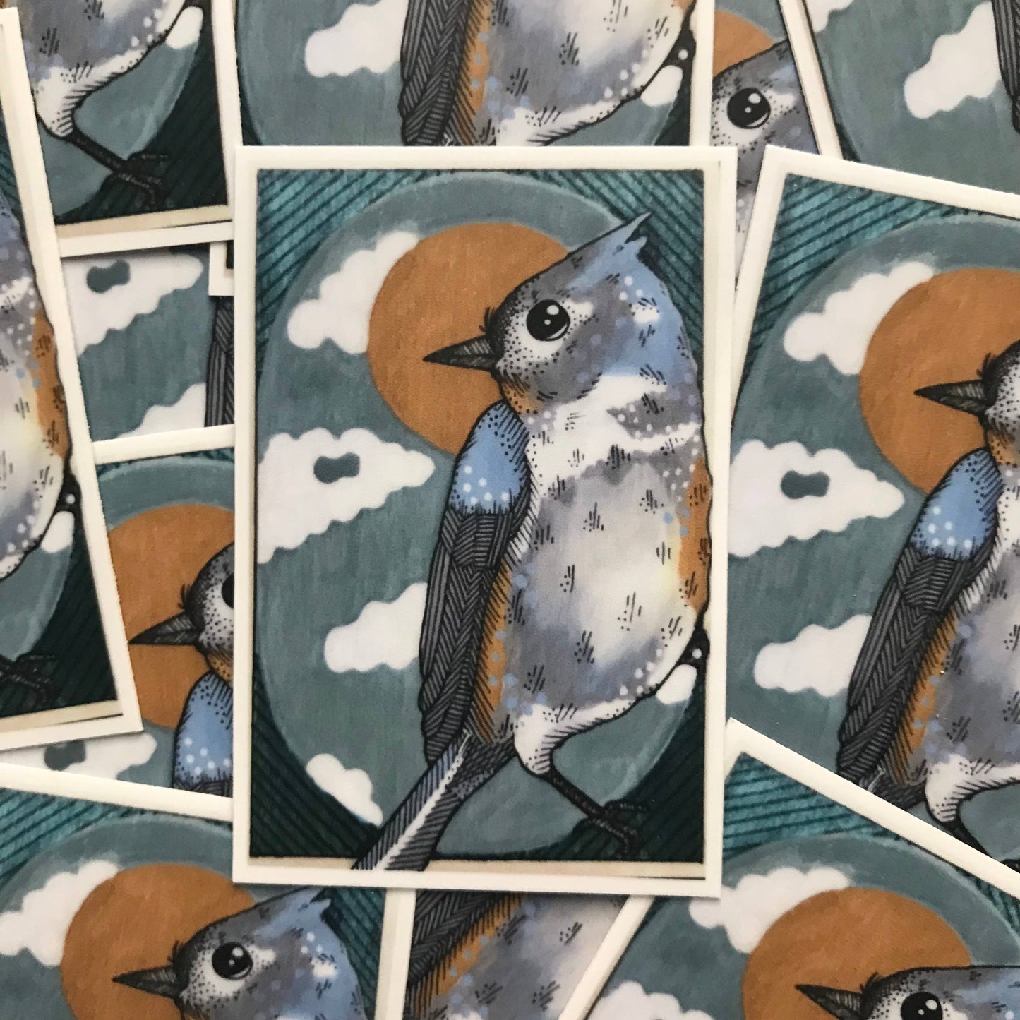 Tufted Titmouse Vinyl Sticker