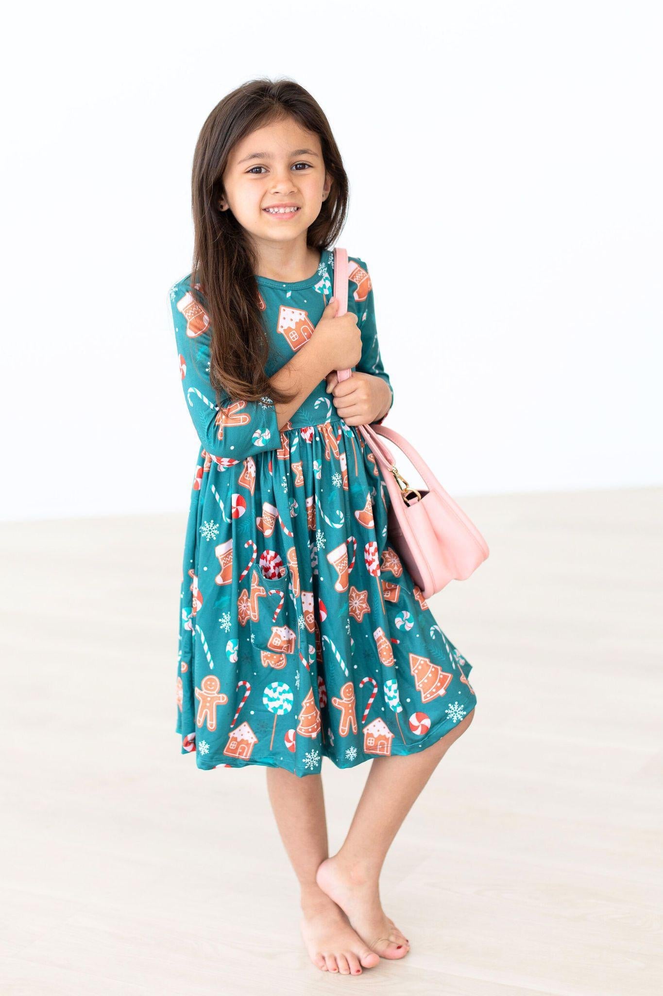 Gingerbread House Christmas Twirl Dress - Mila & Rose ®