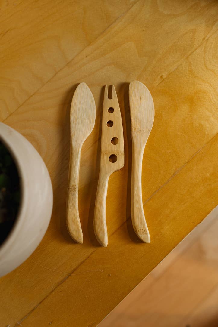 Bamboo Cheese Knife Set for Charcuterie