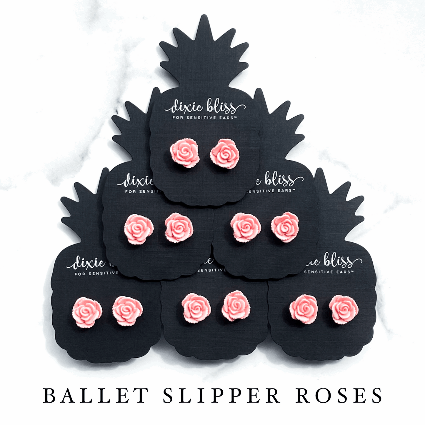 Ballet Slipper Roses Earrings