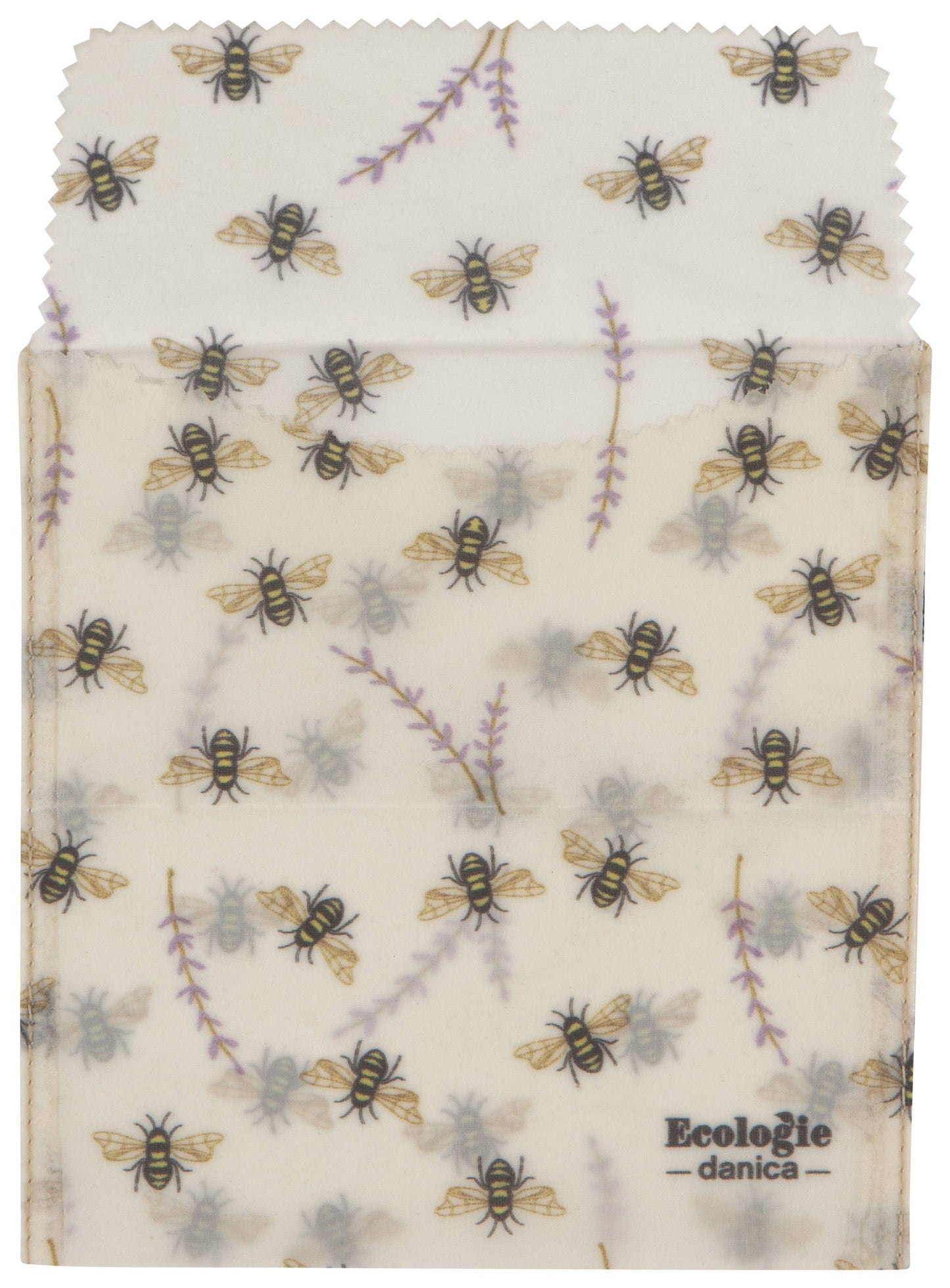 Beeswax Sandwich Bag - Bees - Set of 2 Food Wraps